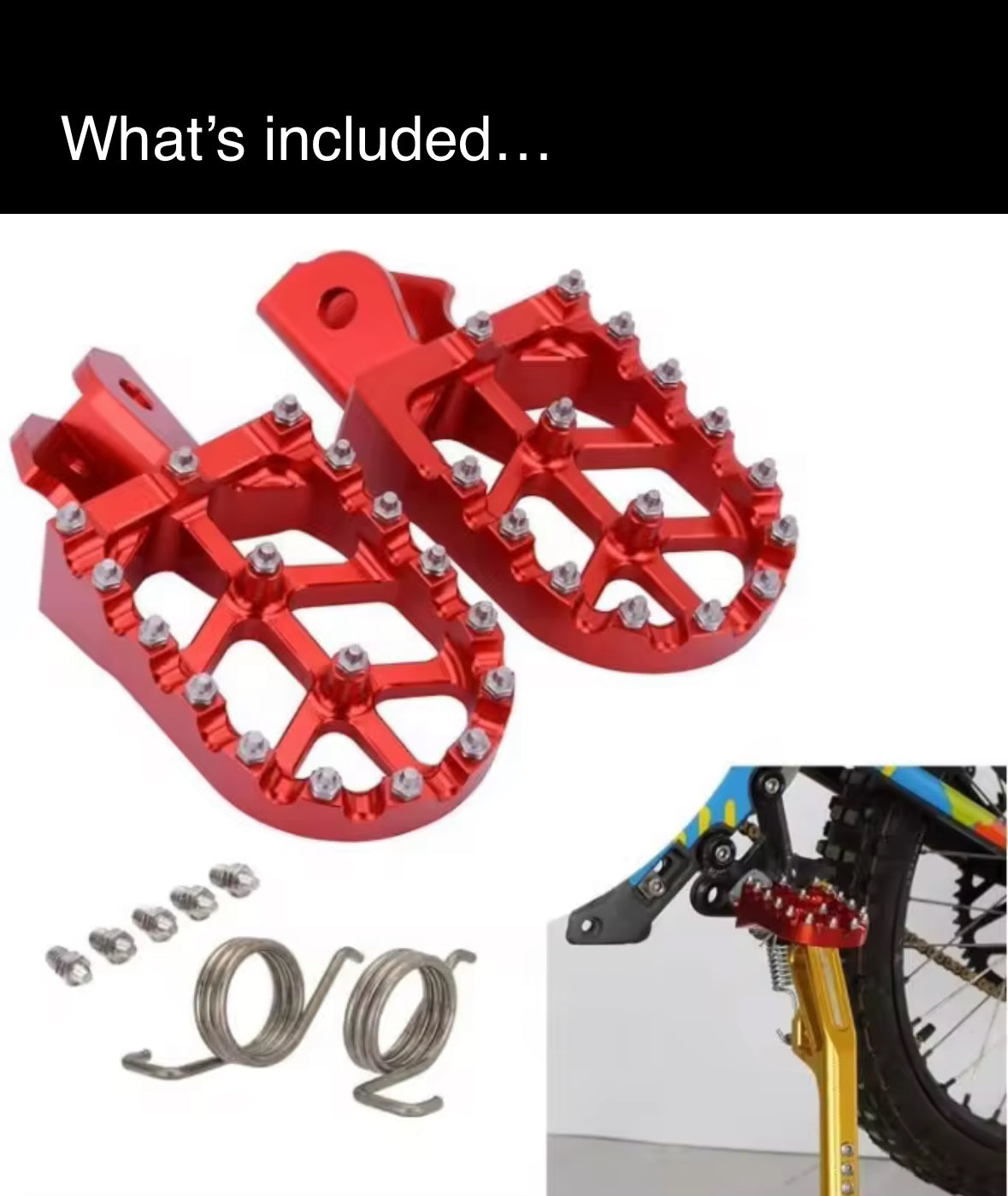 Moto-style footpegs